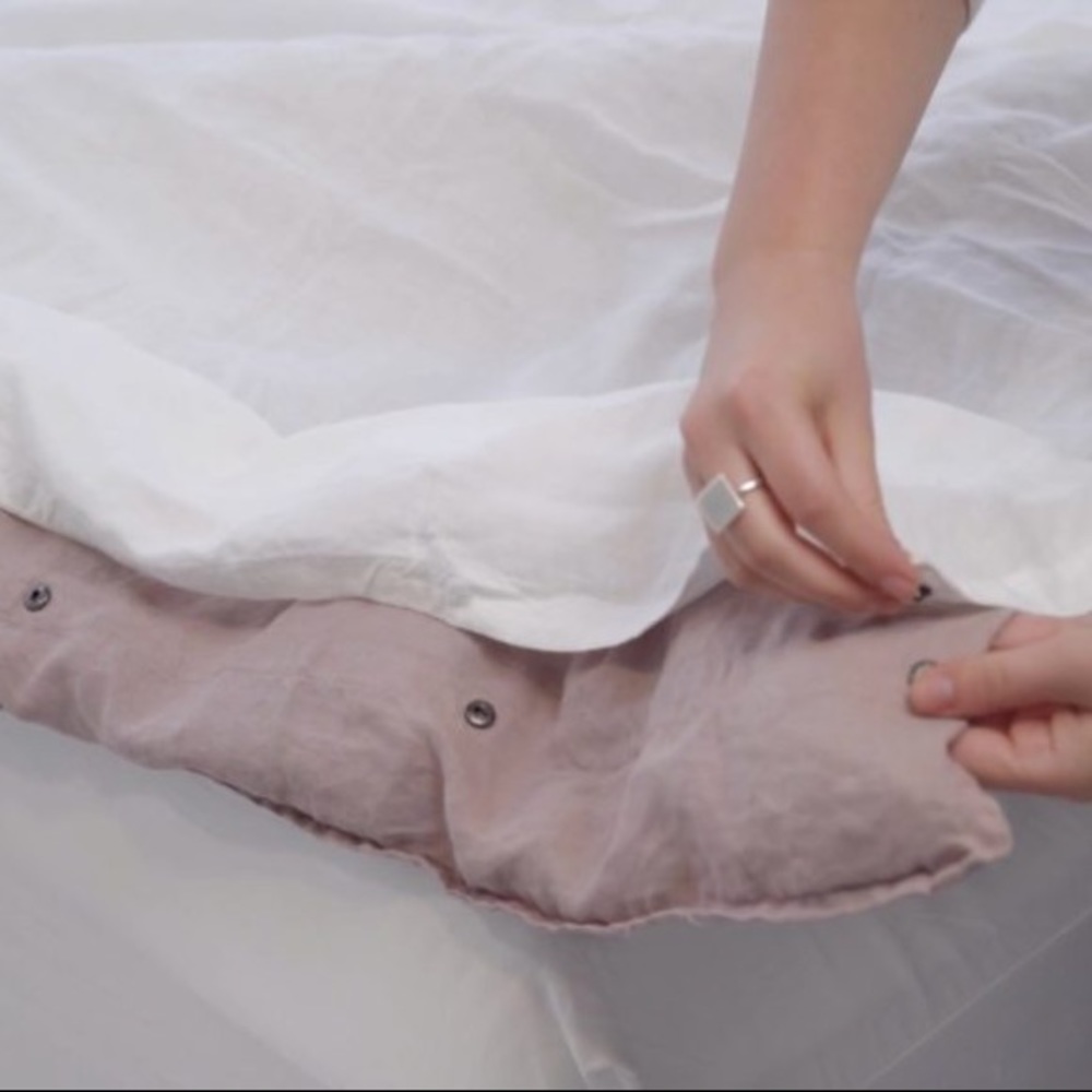 White French Linen Duvet Cover & Top Sheet Set NWT Cal King size NEW by Primary - Picture 4 of 10
